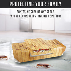 TRAP A PEST Sticky Indoor Roach Trap folded for use