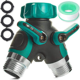 Trazon Garden Hose Splitter 2 Way green model front view