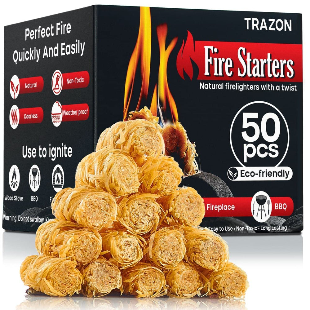 Trazon Natural Wood Fire Starters pack of 50 pieces