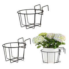 TreeLen 10-inch railing planter black front view