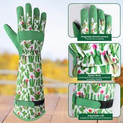 Trifabricy Gardening Gloves displayed with gardening tools