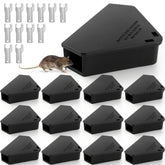 Trihood 12 Pack Mouse Bait Stations black color, front view