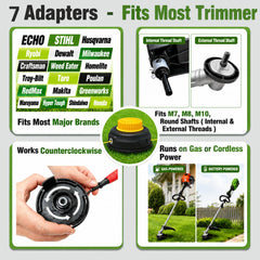 Trimmer head with 12ft trimmer line displayed