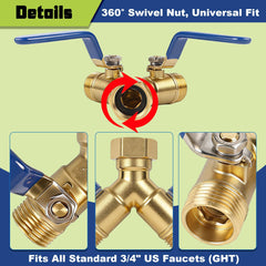 Triumpeek 2-Way Hose Splitter demonstrating high-flow design