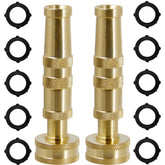 Triumpeek Brass Hose Nozzle front view, 3/4 inch size