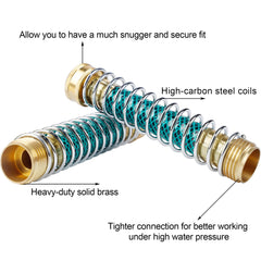 Triumpeek Garden Hose Extension Adapters and rubber washers