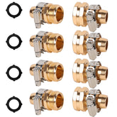 Triumpeek Garden Hose Repair Connector Set, includes 4 female and 4 male connectors