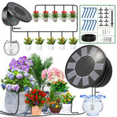 TRJZWA Solar Automatic Drip Irrigation System Kit with solar panel