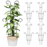 Trlzey 23.6in black metal plant trellis front view