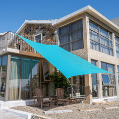 Tronssien 10'x13' blue shade sail front view