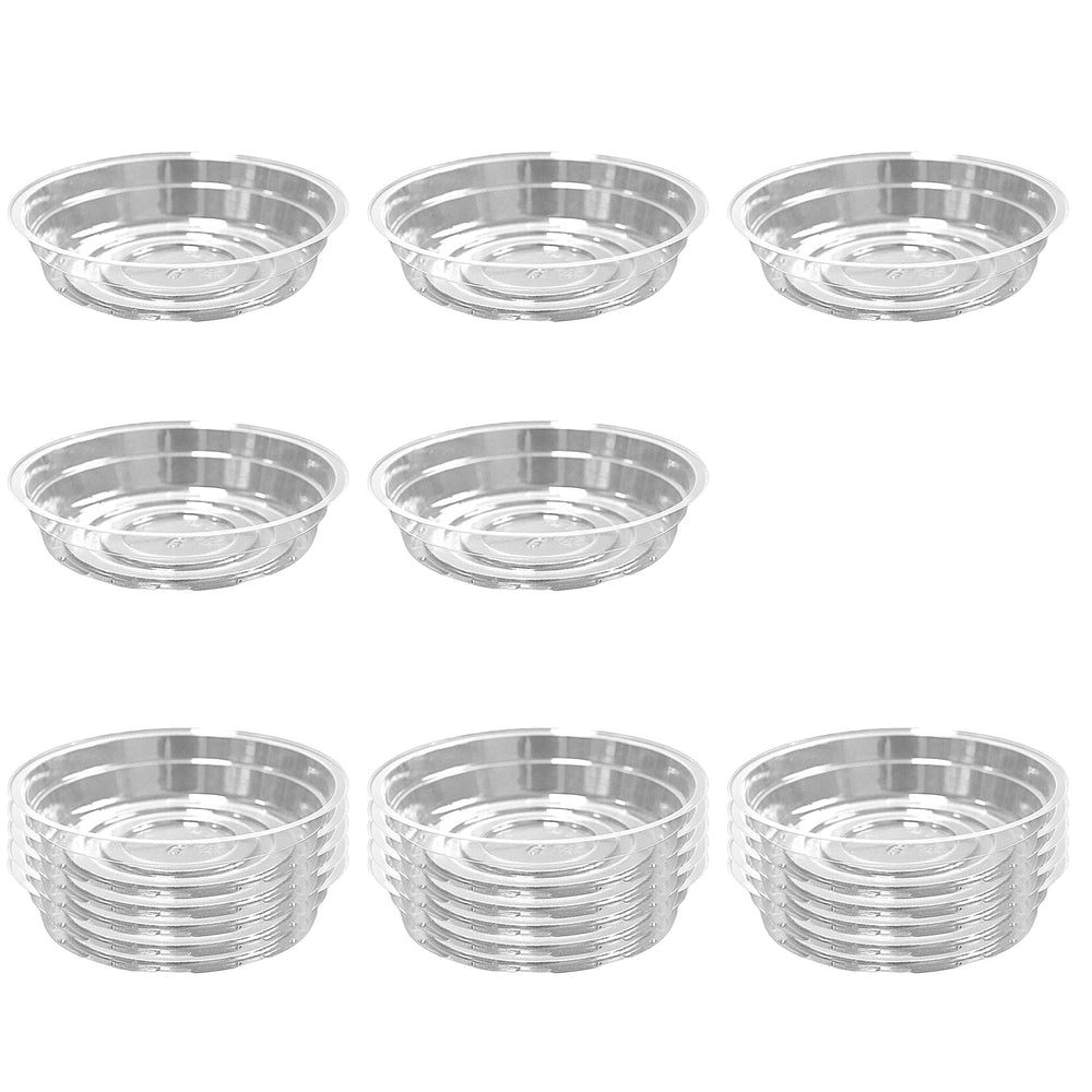 TRUEDAYS 20-Pack clear plant saucers, 8 inch top view