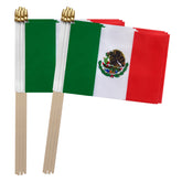 TSMD Mexico Stick Flag 5x8 inch front view with vibrant design