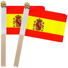 TSMD Spain Stick Flag 5x8 Inch front view