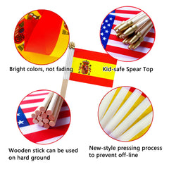 TSMD Spain Stick Flag in a flower pot decoration