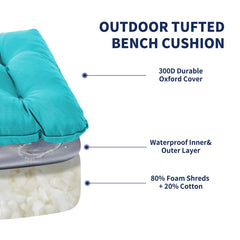 Tufted design of IPYNBAP Outdoor Bench Cushion