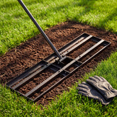 Tugote Lawn Leveling Rake 30x10 black model front view