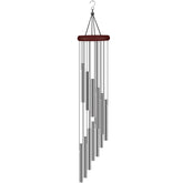 tujol Wind Chimes front view with 12 aluminum tubes