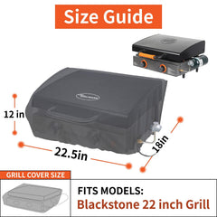 TURLIOARN griddle cover showing waterproof PVC lining