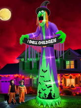 TURNMEON 12FT Giant Halloween Inflatable Witch front view