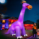 TURNMEON 14 Ft Ht x 16 Ft L Giant Halloween Dinosaur Inflatable front view