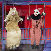TURNMEON clown decoration on swing with flashing red eyes
