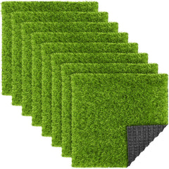 TURSTIN 12x12 inch artificial grass mat green front view