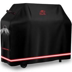Turtle Life BBQ Grill Cover 54 Inch heavy-duty black cover front view
