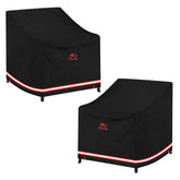 Turtle Life Patio Chair Cover front view, black, 35" W x 38" D x 30" H