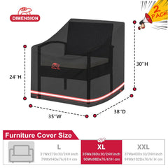 Turtle Life Patio Chair Cover side view with eyelets and buckles