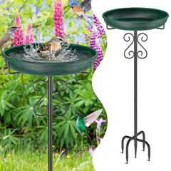 TUSPEU Bird Bath 40 Inch vintage green design front view