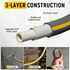 TUTULUCK Pressure Washer Hose laying flat for use