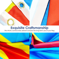Two AhfuLife 3x5 Ft Congo DR flags displayed outdoors