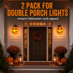 Two AISENO pumpkin light covers in packaging