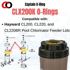 Two-pack of Captain O-Ring CLX200K O-Rings, side view