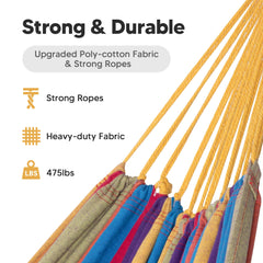 Two people relaxing in SUNCREAT Outdoor Double Hammock