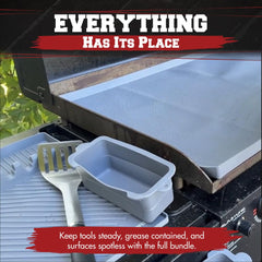 Two reusable grease cup liners included in the kit