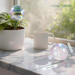 Two Soilagua Large Rainbow Plant Watering Globes displayed together