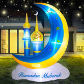 TwoBees 5FT inflatable Ramadan decoration with crescent moon and mosque