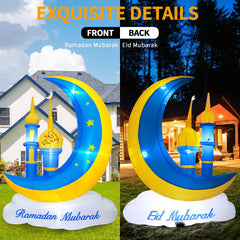 TwoBees inflatable Ramadan decoration setup in garden