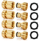 Txmiuao garden hose quick connect solid brass connector pack
