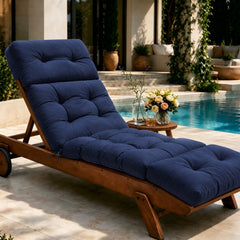 Tycdiose Outdoor Chaise Lounge Chair Cushion blue front view