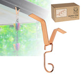 U-nitt Gutter Clip for Rain Chain Installation, copper finish