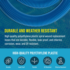 U.S. Pool Supply hoses connected to a pool filter pump
