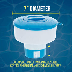 U.S. Pool Supply Pool Floating Chlorine Dispenser with tablets