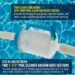 U.S. Pool Supply Pool Leaf Catcher with male-to-male hose adapter