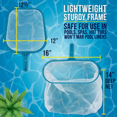 U.S. Pool Supply rake net showing scoop design