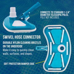 U.S. Pool Supply vacuum head with soft bumper edges for vinyl pool protection