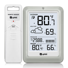 U UNNI Wireless Weather Station front view with display