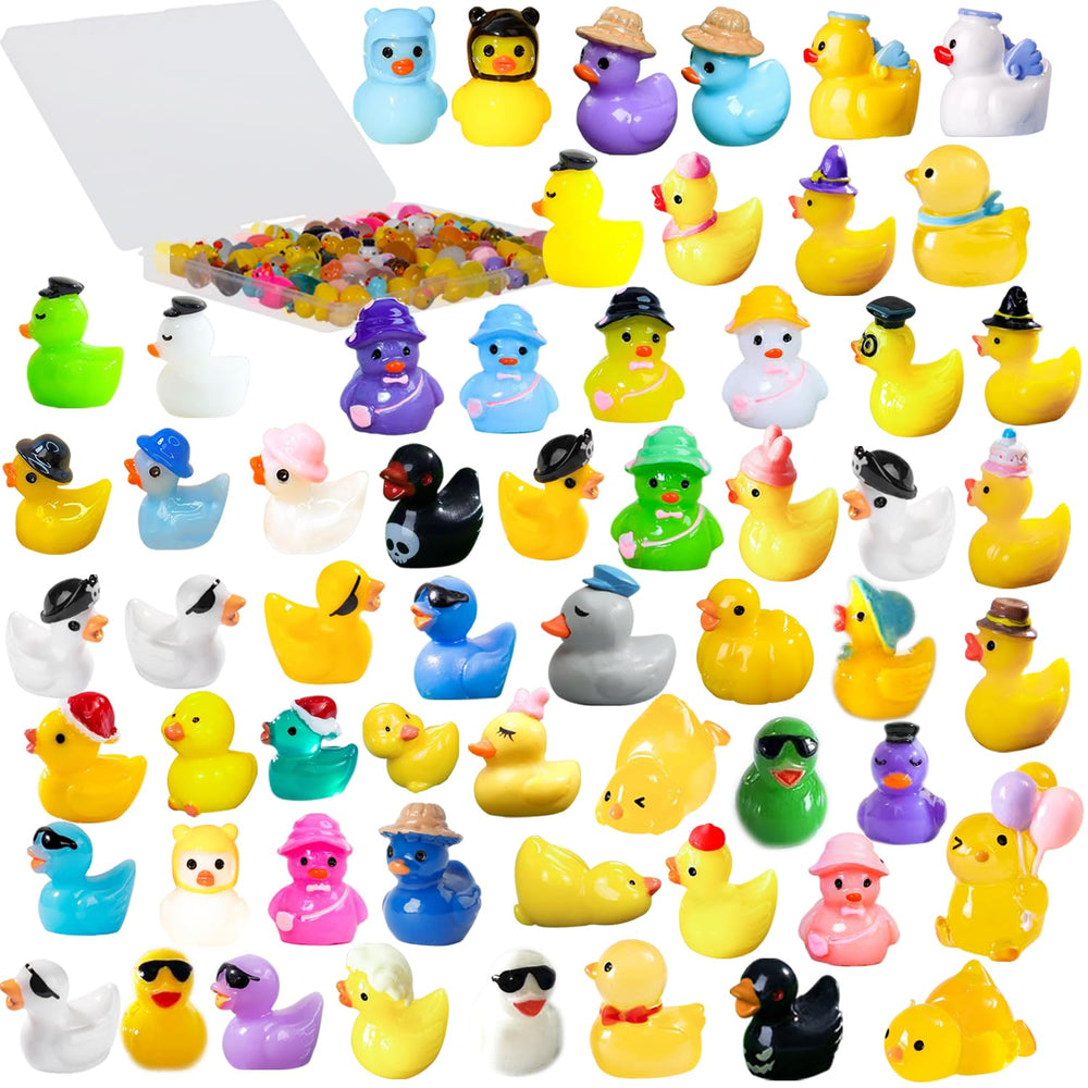 U-Zimikee Mini Resin Ducks Set in multicolour, front view