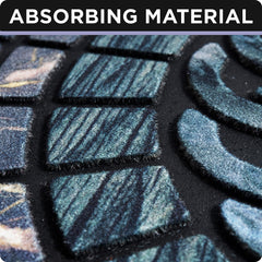 ubdyo blue doormat side view showing thickness
